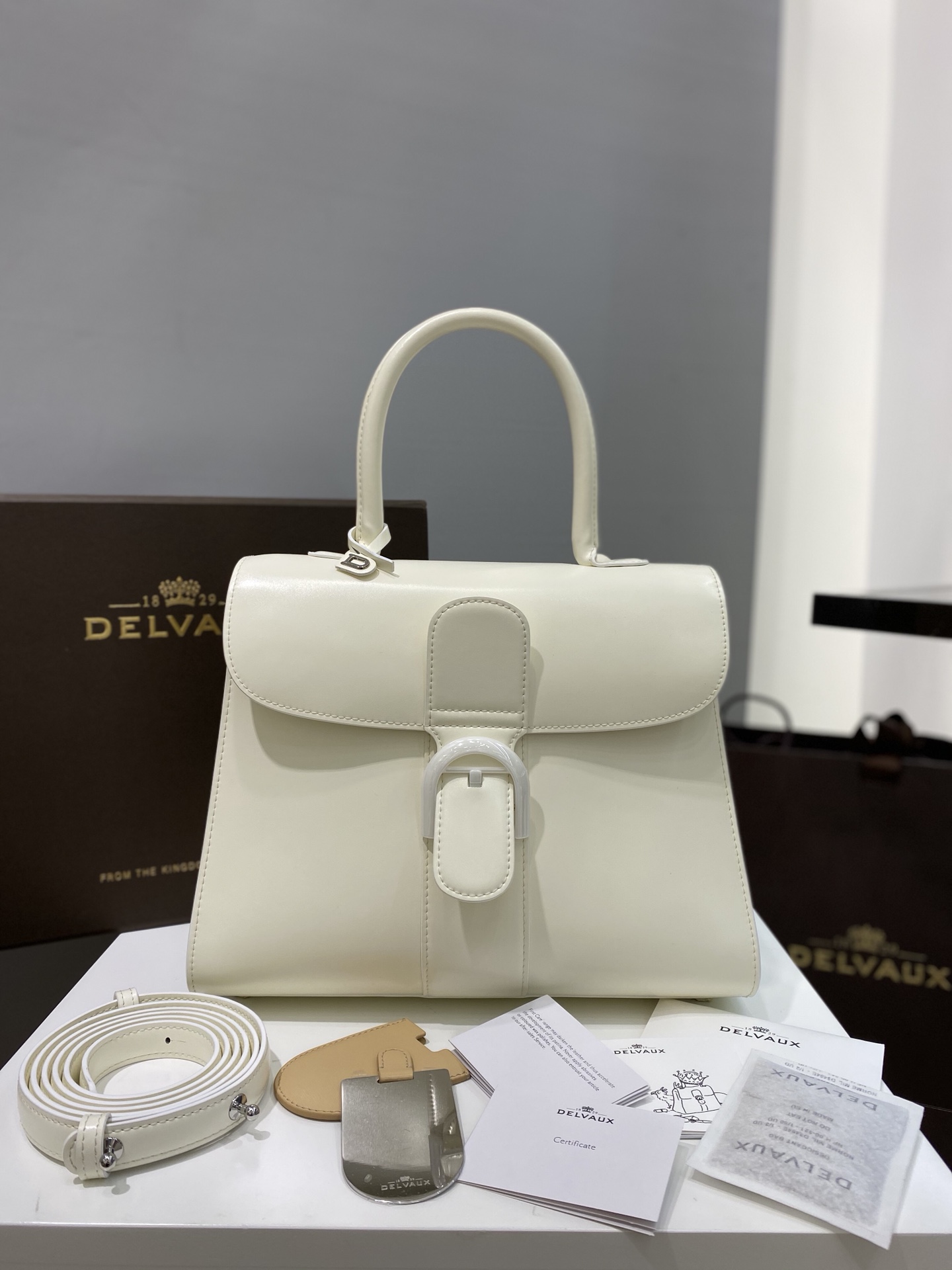 델보 브리앙 MM 박스백 미듐